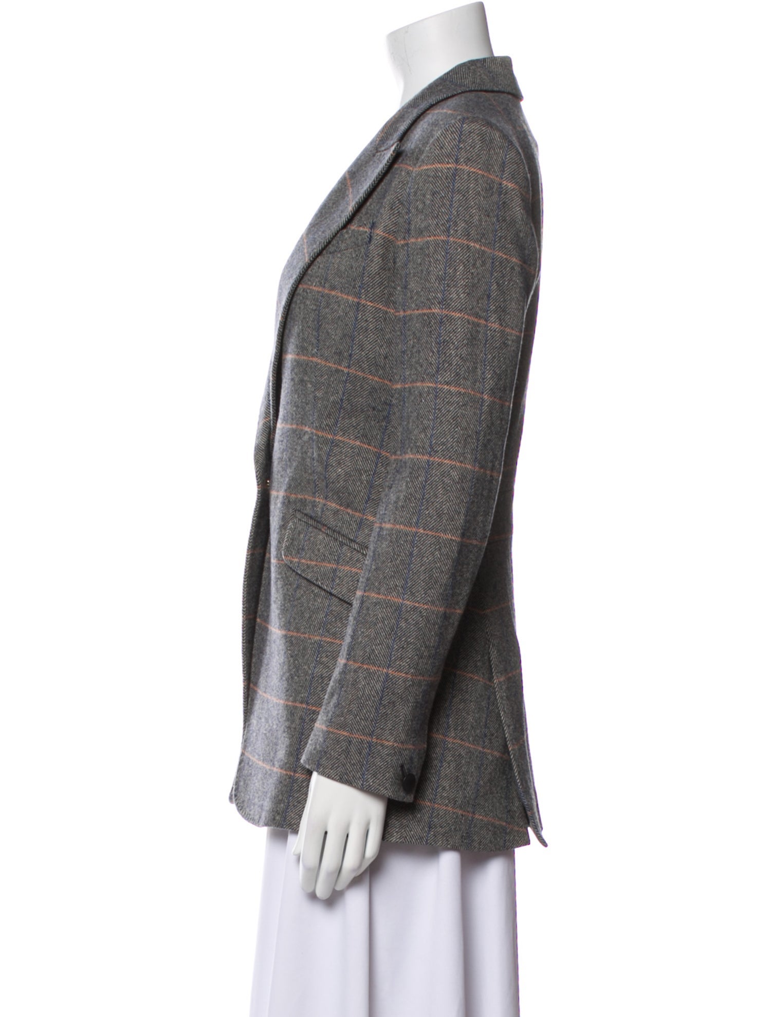 Rag & Bone Virgin Wool Plaid Print Coat